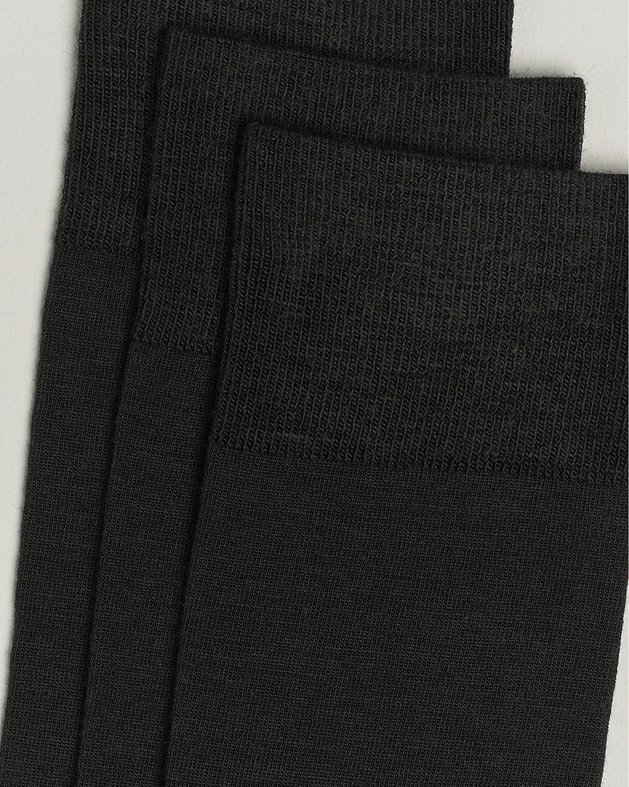 Herren | Socken | Amanda Christensen | 3-Pack Icon Wool/Cotton Socks Dark Brown