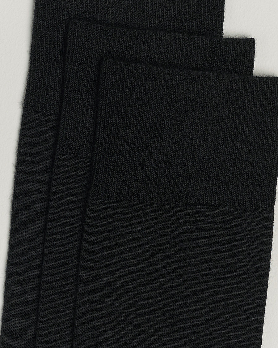 Herren | Unterwäsche | Amanda Christensen | 3-Pack Icon Wool/Cotton Socks Black