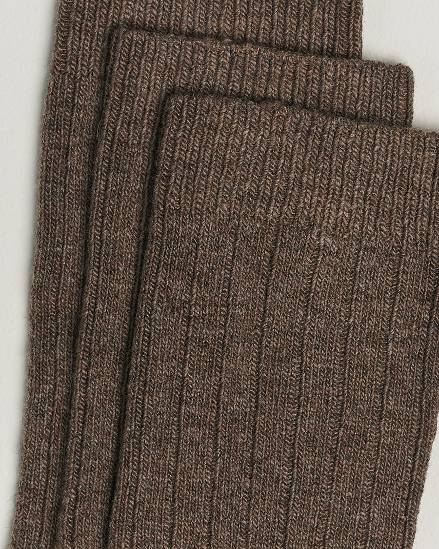 Herren | Socken | Amanda Christensen | 3-Pack Supreme Wool/Cashmere Sock Brown Melange