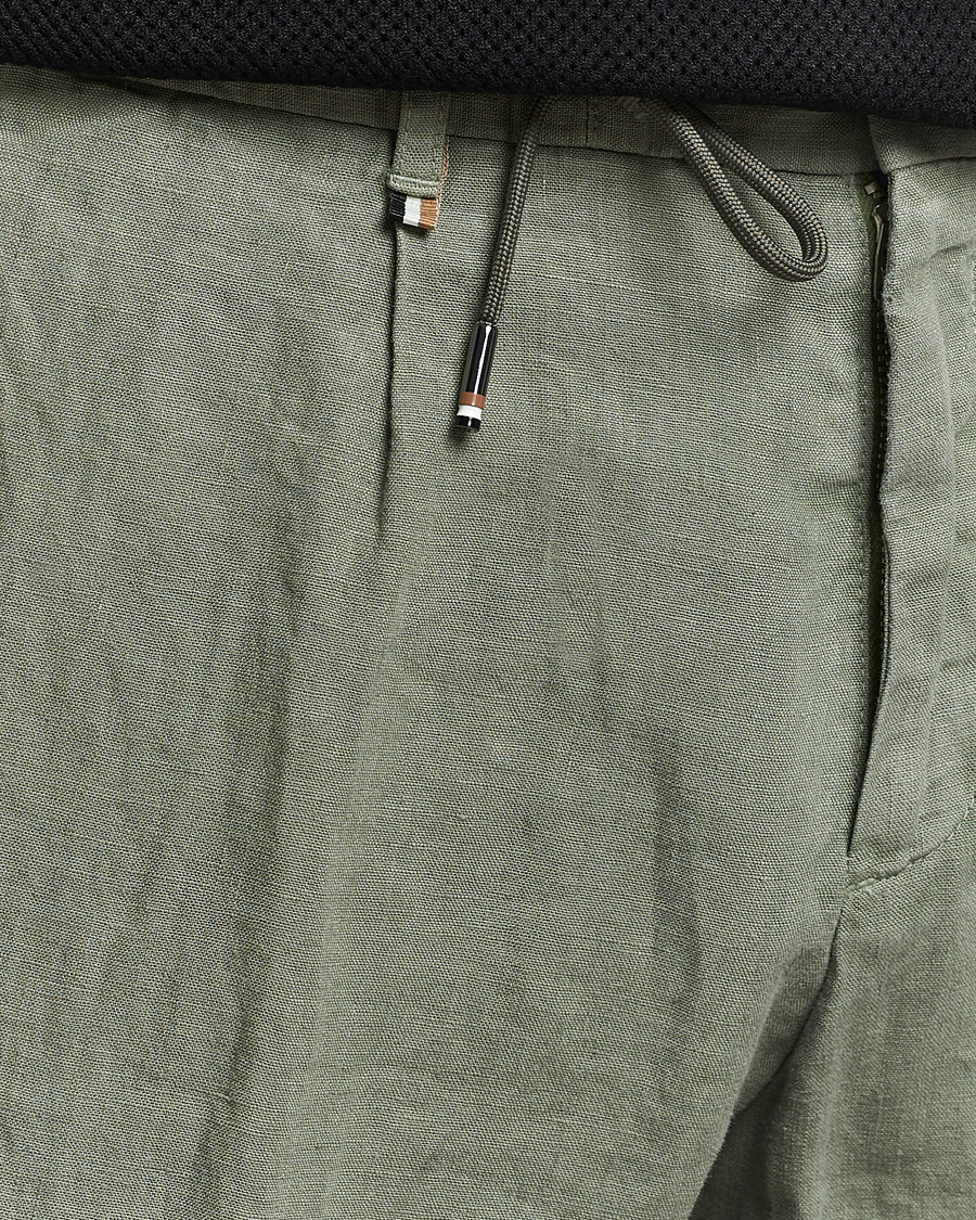 Herren | Hosen | BOSS BLACK | Genius Slim Fit Linen Pants Open Green