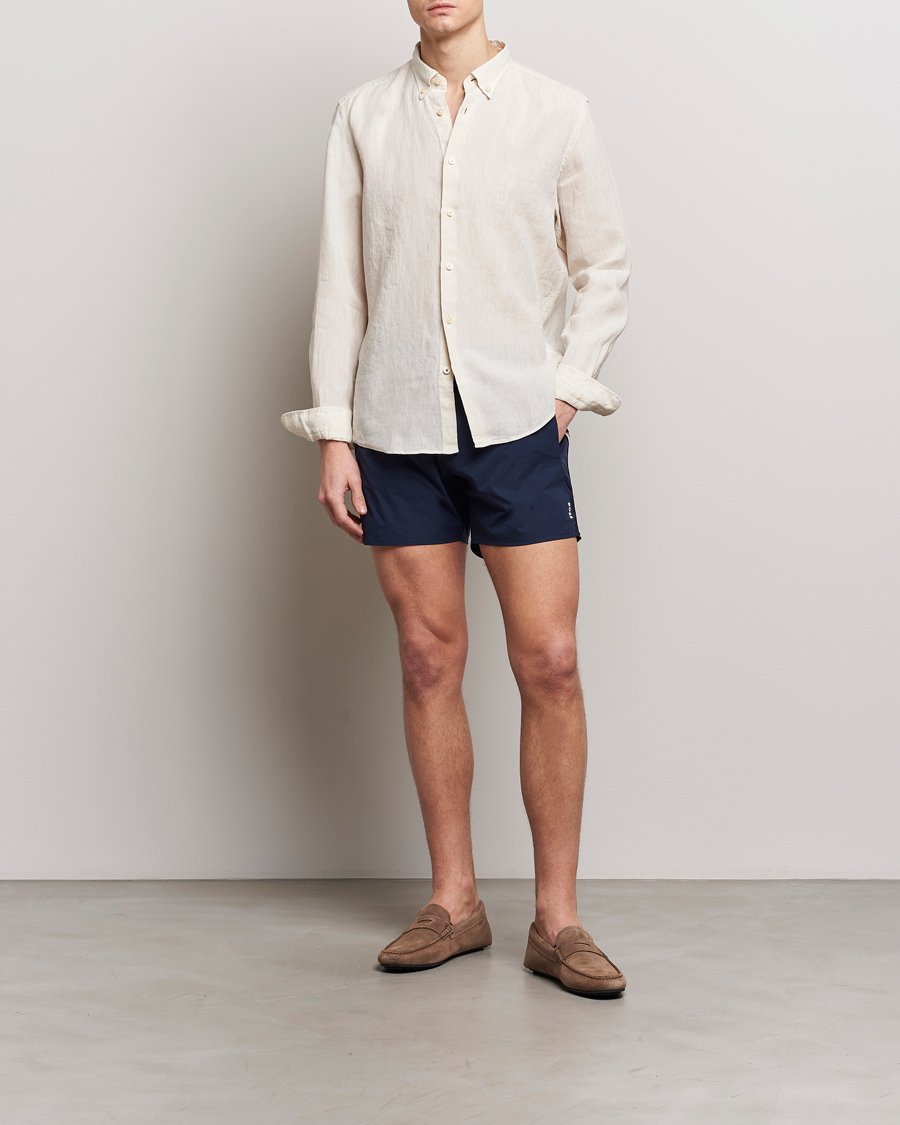 Herren | Hemden | BOSS BLACK | Liam Linen Shirt Open White