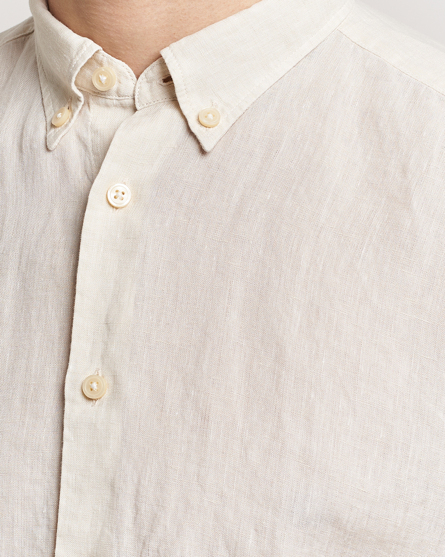 Herren | Hemden | BOSS BLACK | Liam Linen Shirt Open White