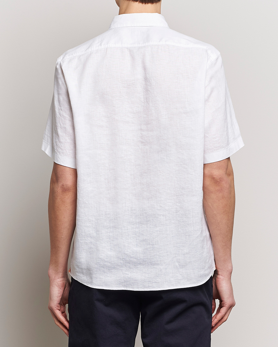 Herren | Hemden | BOSS BLACK | Liam Short Sleeve Linen Shirt White
