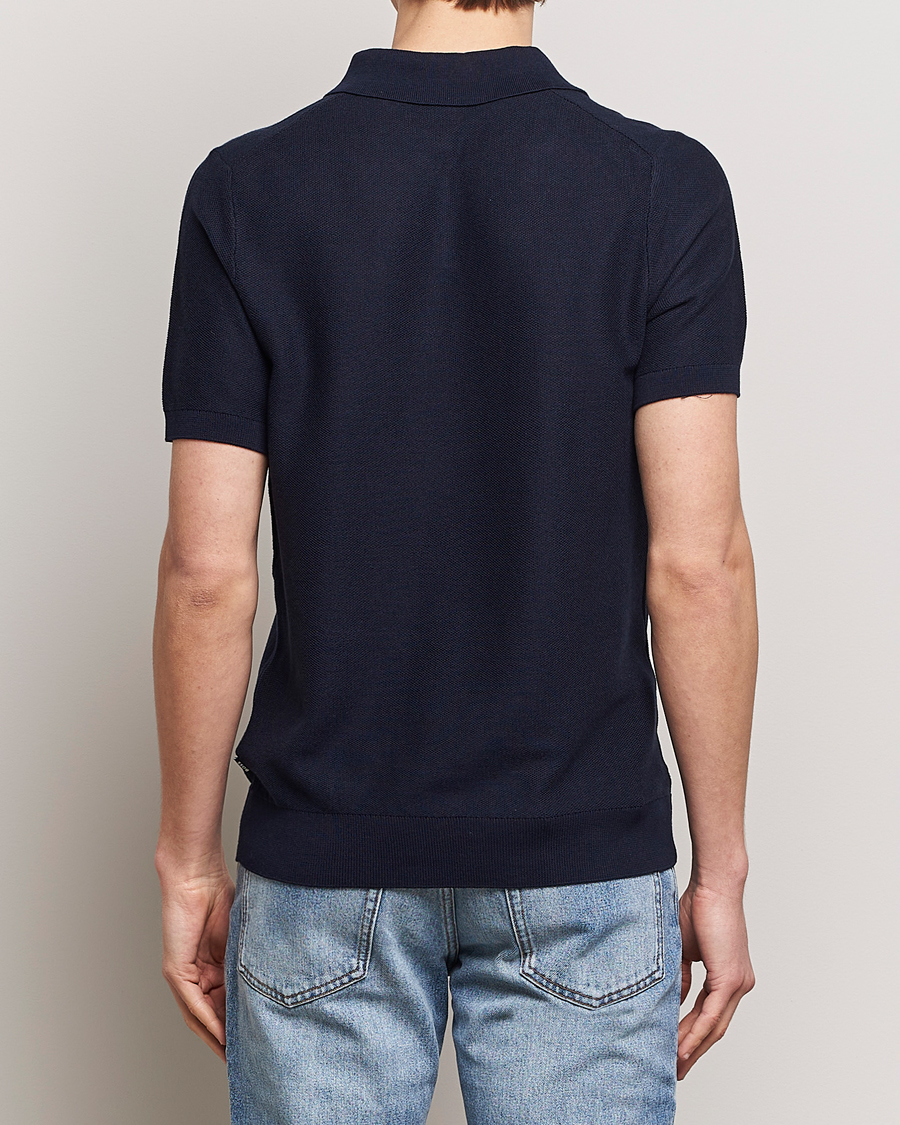 Herren | Poloshirts | BOSS BLACK | Tempio Open Collar Polo Dark Blue