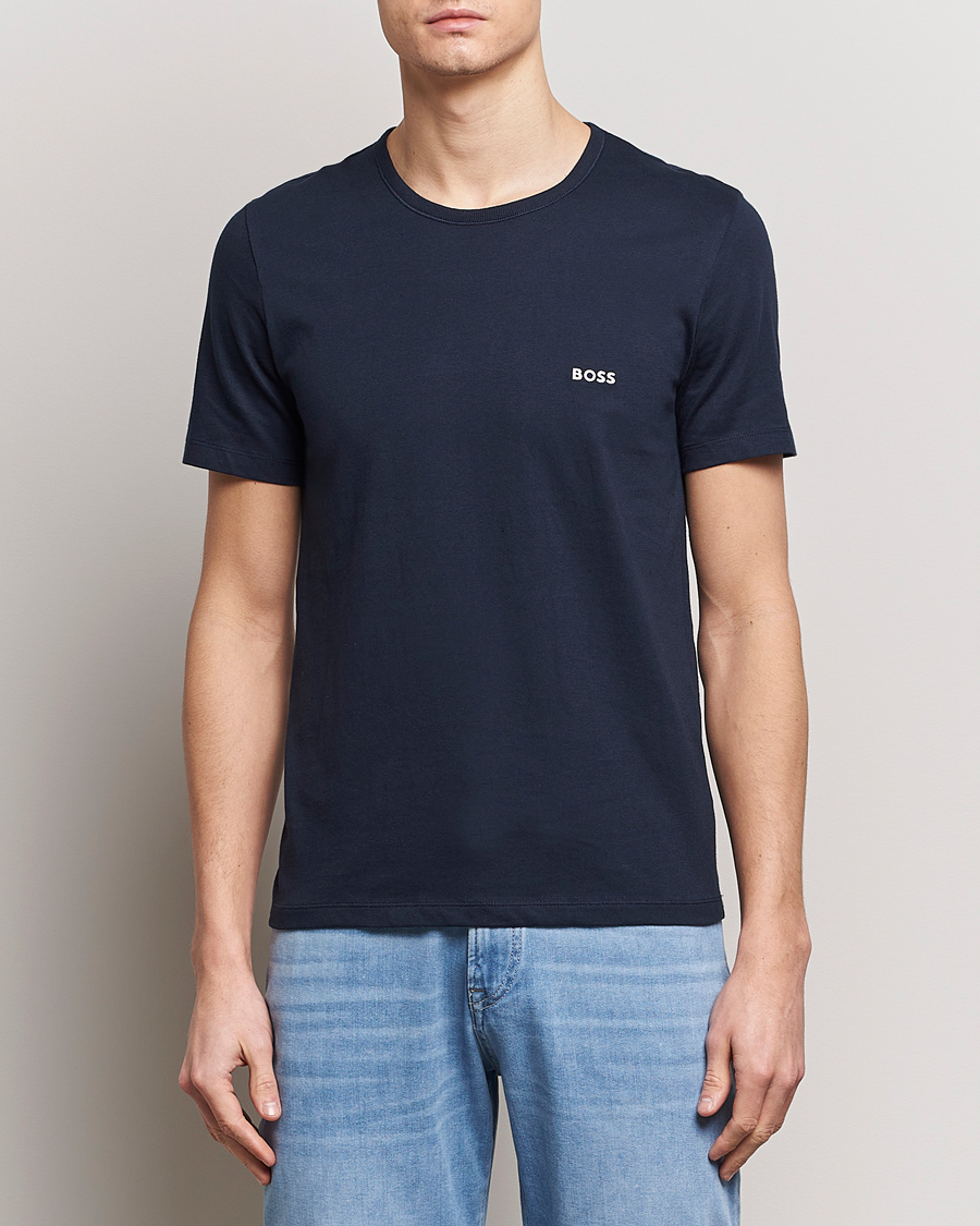 Herren | T-Shirts | BOSS BLACK | 3-Pack Crew Neck T-Shirt Blue