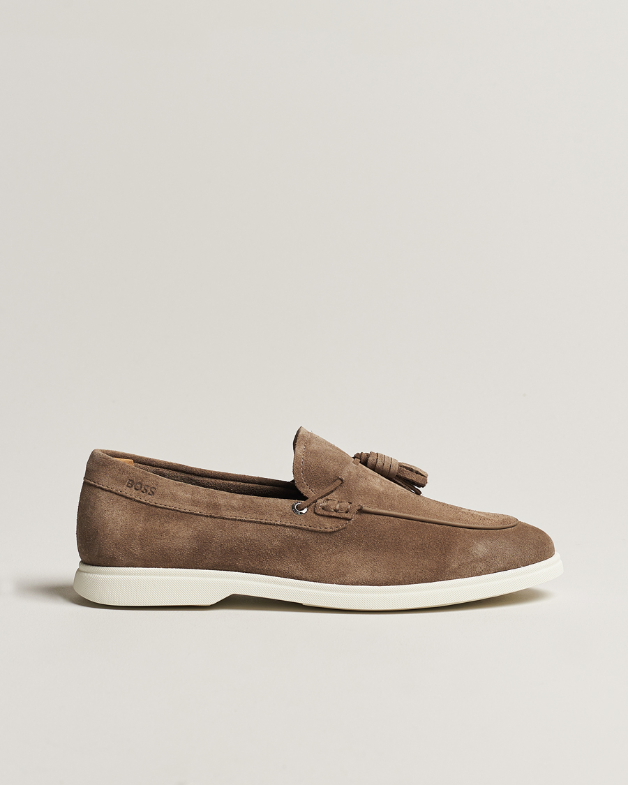 Herren | BOSS BLACK Sienne Tassle Loafer Suede Medium Beige | BOSS BLACK | Sienne Tassle Loafer Suede Medium Beige