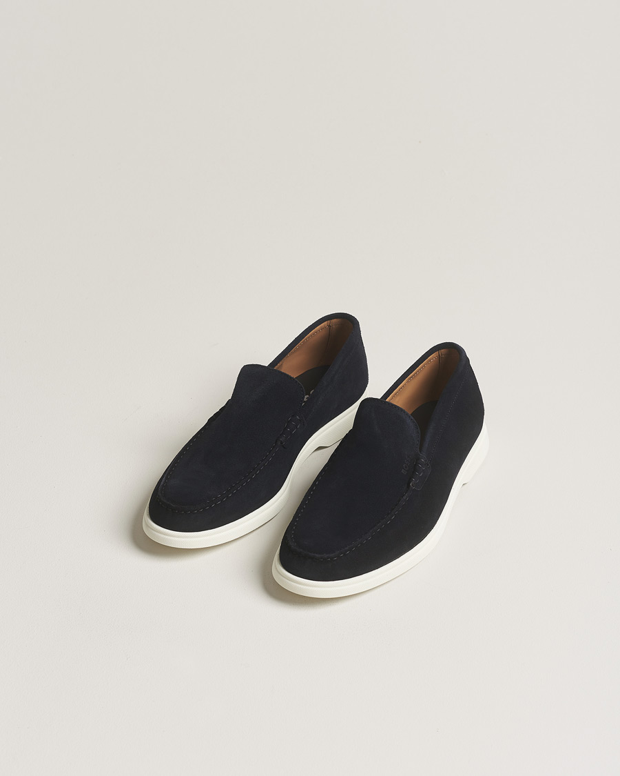 Herren | Schuhe | BOSS BLACK | Sienne Suede Loafer Dark Blue