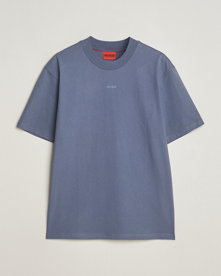 Herren | T-Shirts | HUGO | Dapolino Crew Neck T-Shirt Open Blue