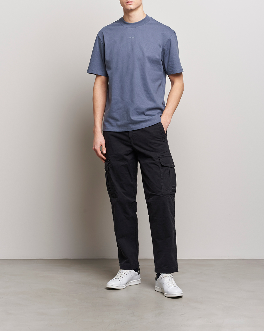 Herren | T-Shirts | HUGO | Dapolino Crew Neck T-Shirt Open Blue