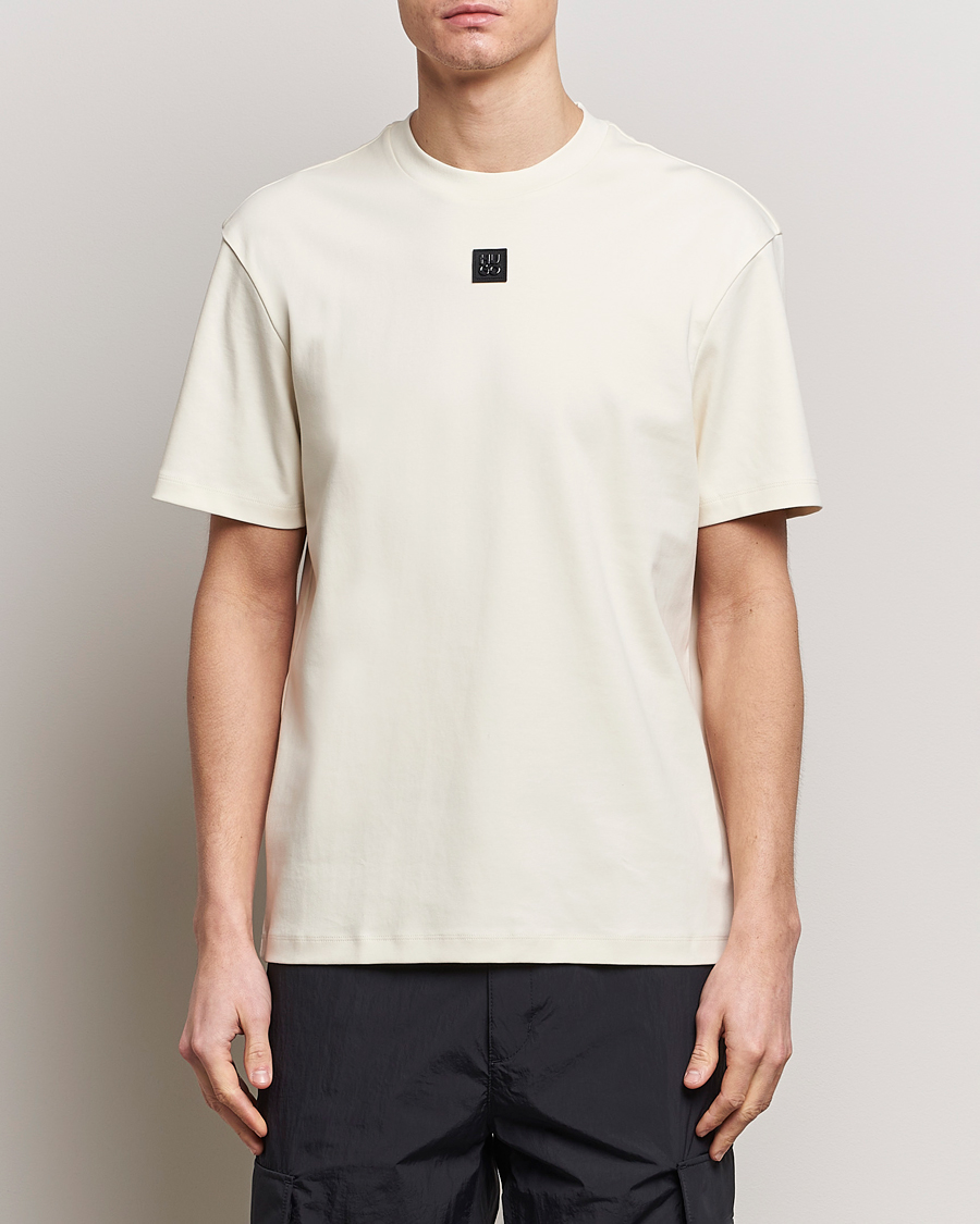 Herren | Weiße T-Shirts | HUGO | Dalile Logo Crew Neck T-Shirt Open White