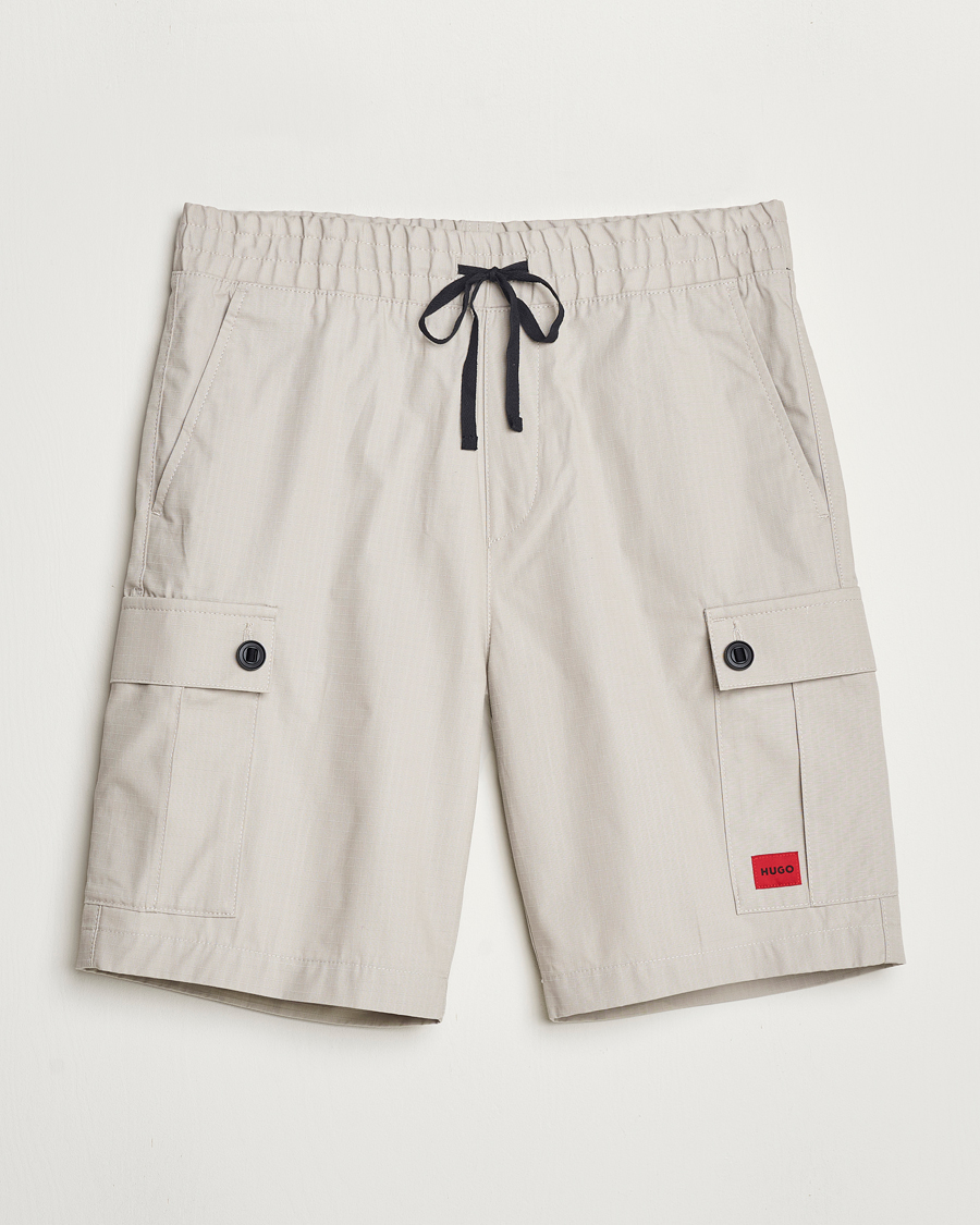 Herren | Shorts | HUGO | Garlio Cotton Cargo Shorts Light Grey