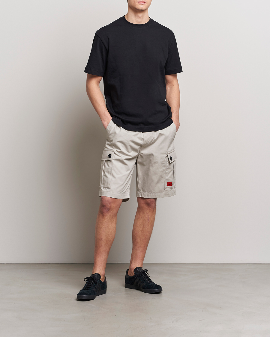 Herren | Shorts | HUGO | Garlio Cotton Cargo Shorts Light Grey