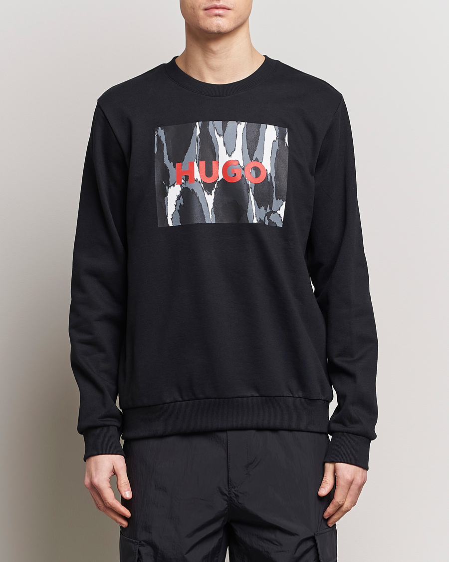Herren | Sweatshirts | HUGO | Duragol Printed Logo Sweatshirt Black