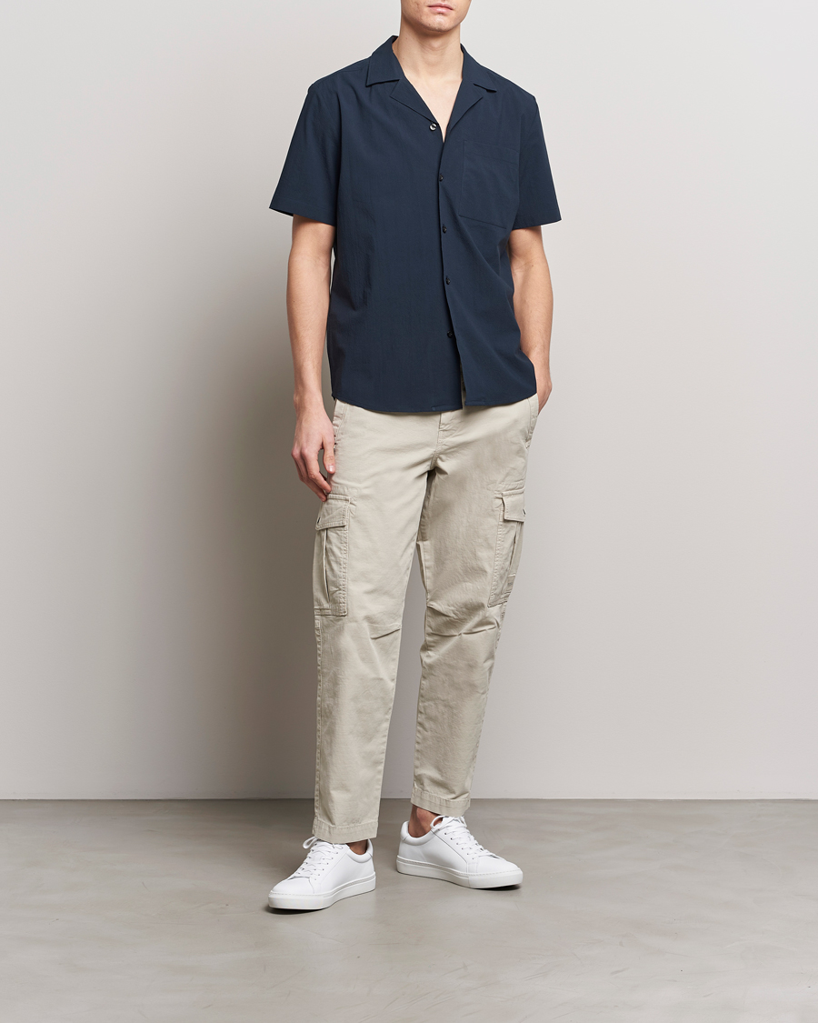 Herren | Hemden | HUGO | Ellino Short Sleeve Shirt Dark Blue