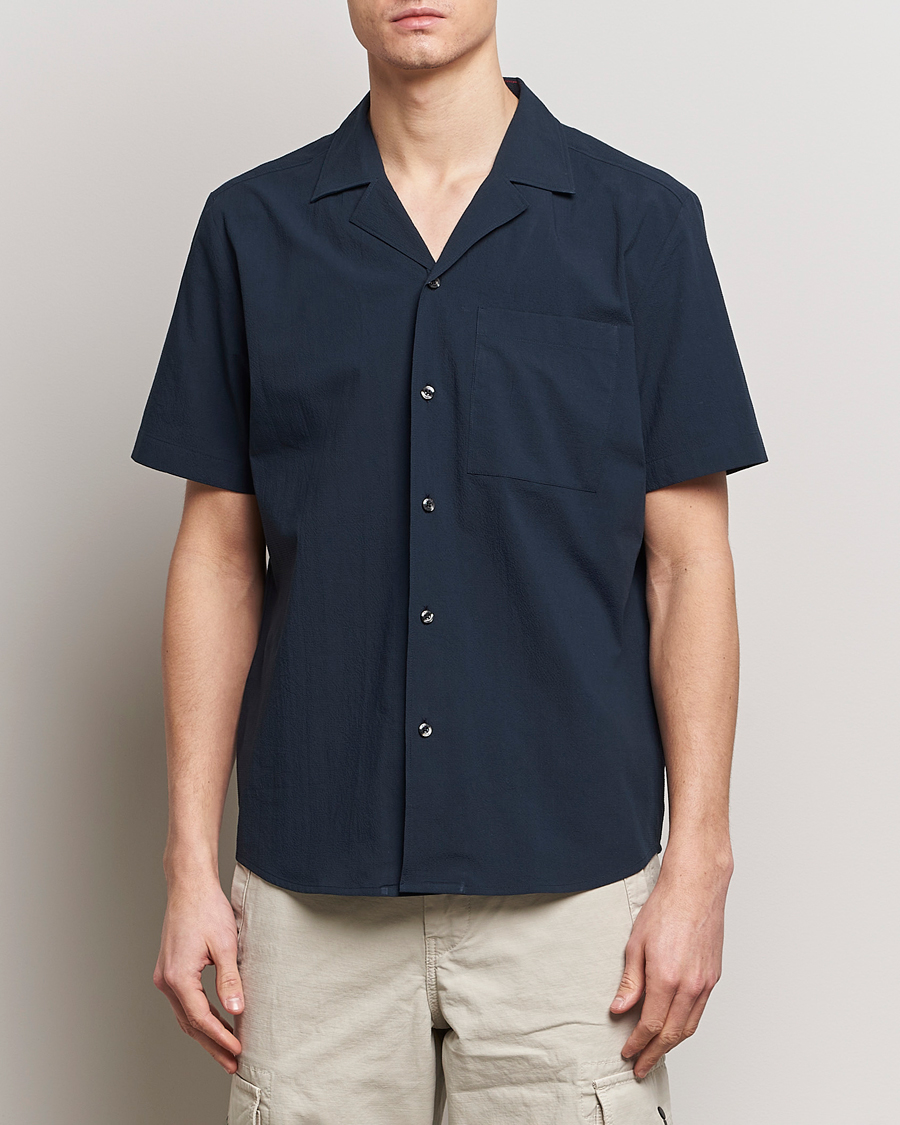 Herren | Freizeithemden | HUGO | Ellino Short Sleeve Shirt Dark Blue