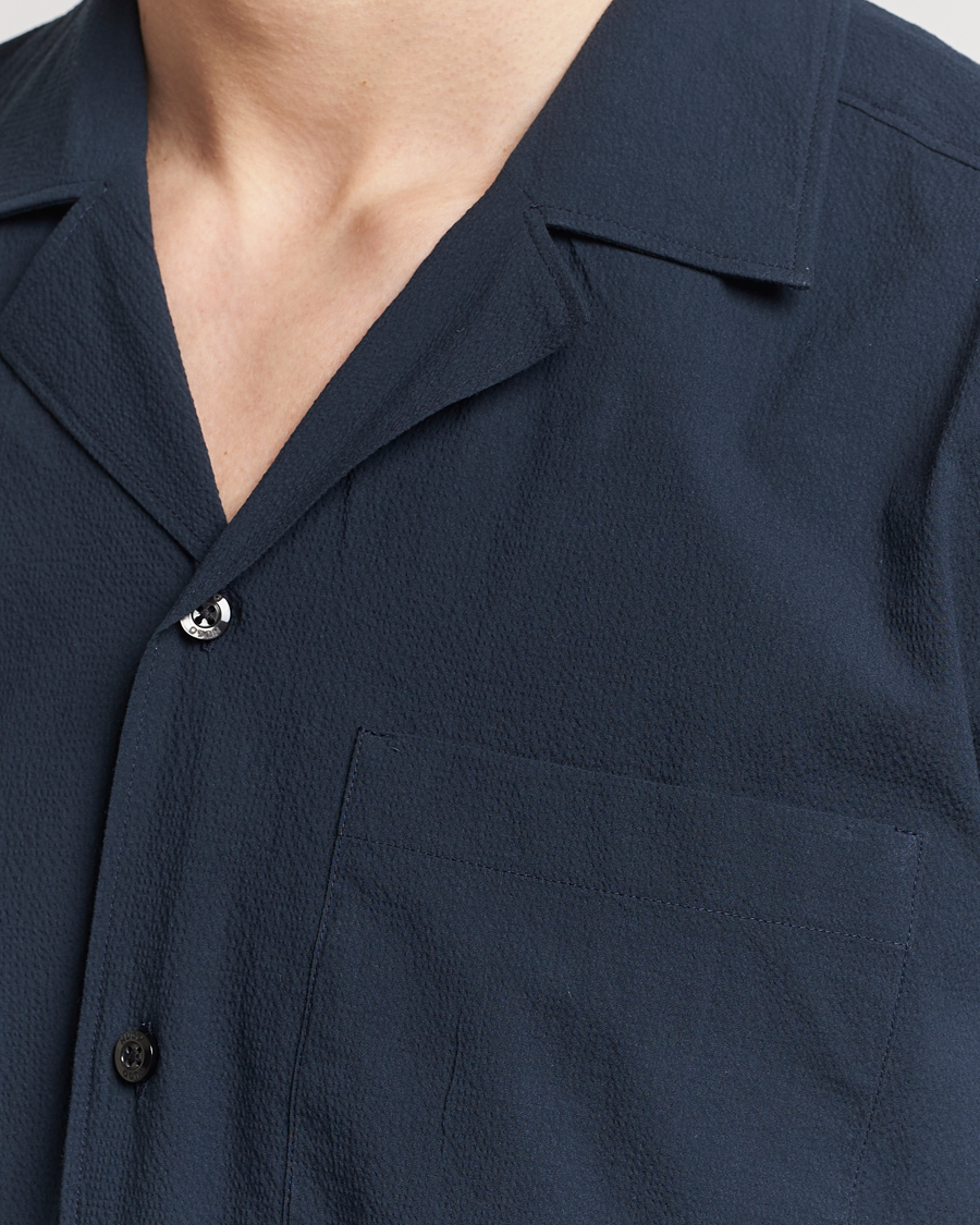 Herren | Hemden | HUGO | Ellino Short Sleeve Shirt Dark Blue