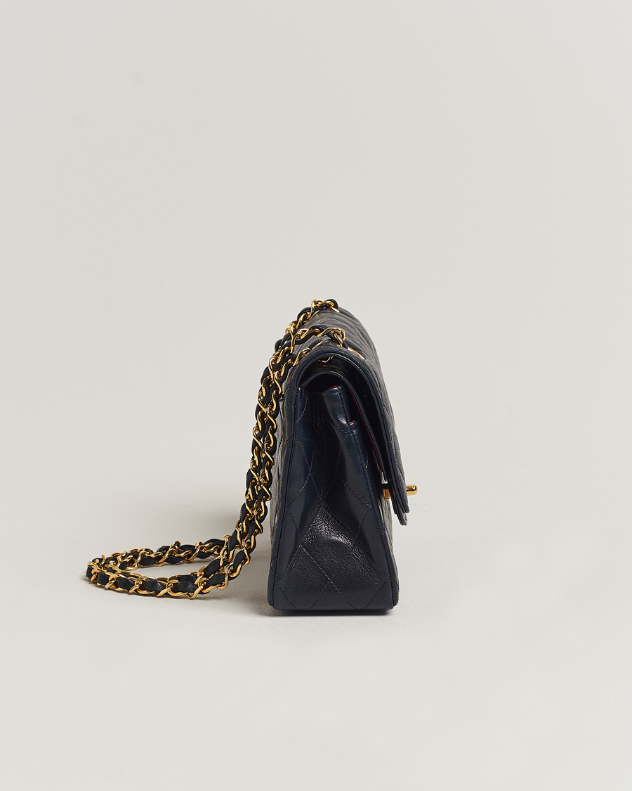 Herren | Chanel Pre-Owned Small Classic Flap Bag Navy | Chanel Pre-Owned | Small Classic Flap Bag Navy