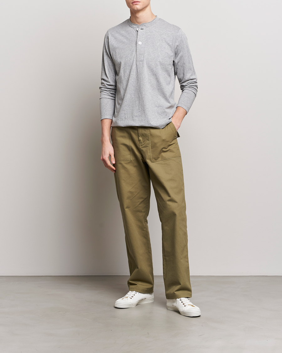 Herren | Pullover | BEAMS PLUS | Cotton Henley Grey