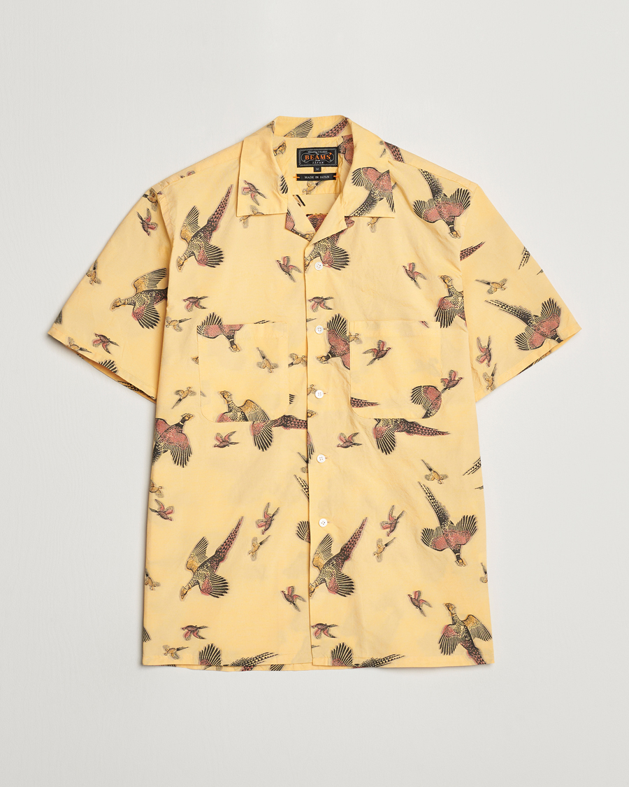 Herren |  | BEAMS PLUS | Duck Jacquard Camp Collar Shirt Yellow
