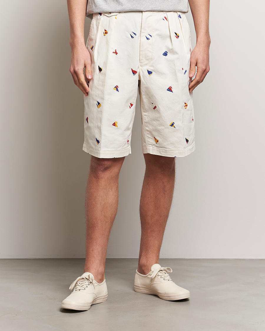 Herren |  | BEAMS PLUS | Embroidered Shorts White