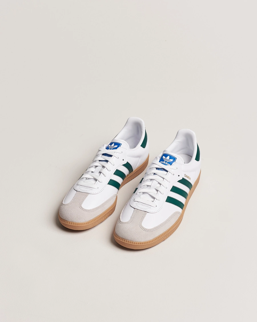 Herren | Wildlederschuhe | adidas Originals | Samba OG Sneaker White/Green