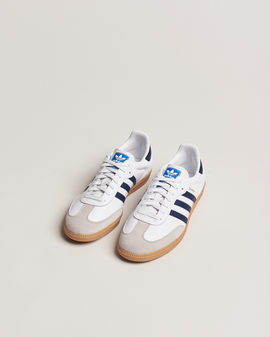 Herren | adidas Originals Samba OG Sneaker White/Navy | adidas Originals | Samba OG Sneaker White/Navy