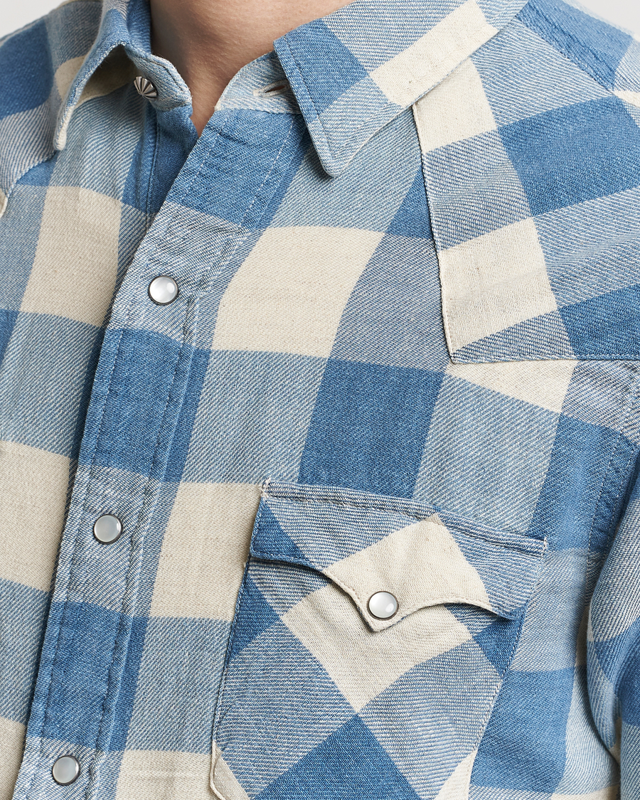 Herren | Hemden | RRL | Buffalo Western Shirt Indigo/Cream Check