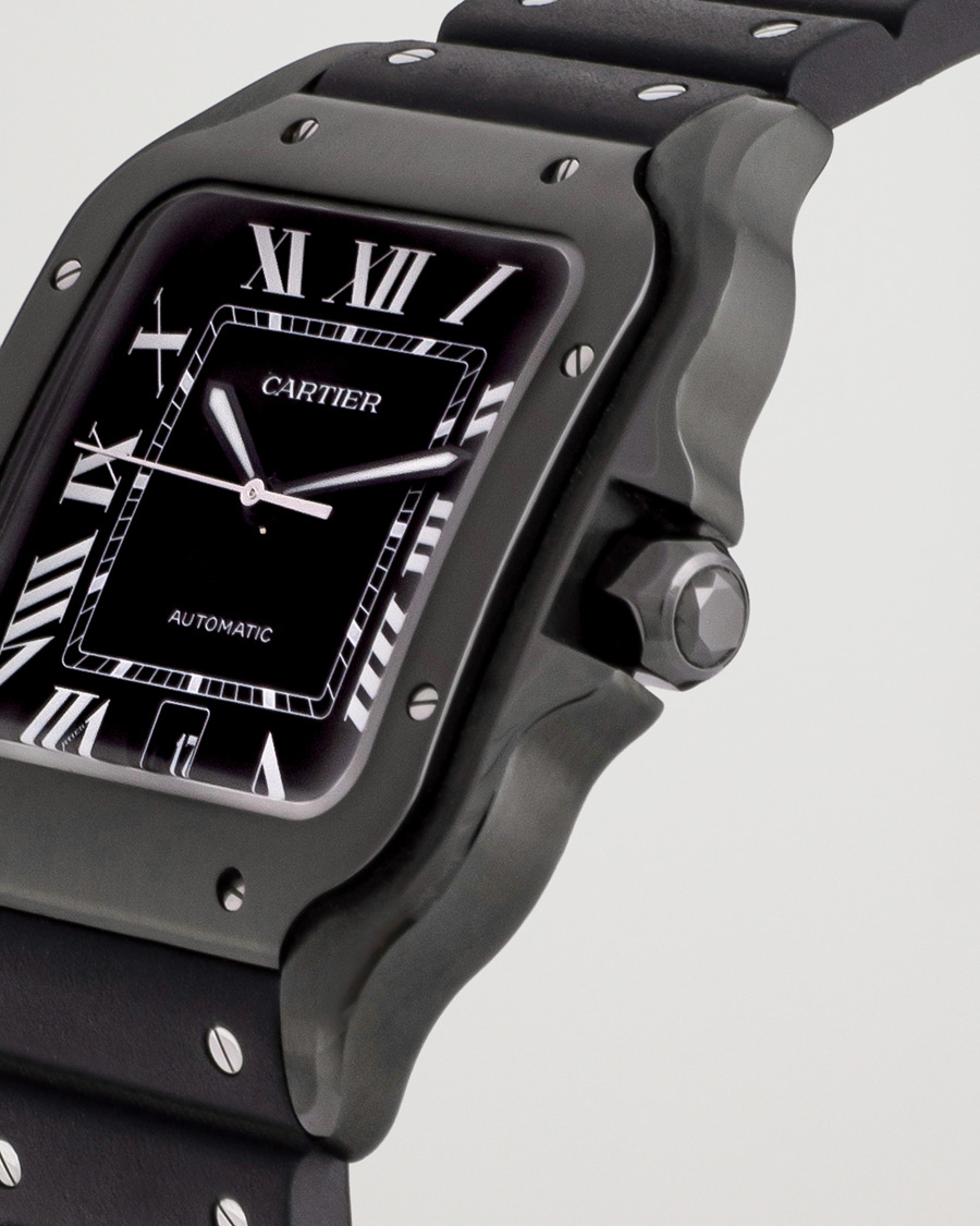 Herren | Cartier Pre-Owned Santos De Cartier Steel WSSA0039 Black | Cartier Pre-Owned | Santos De Cartier Steel WSSA0039 Black