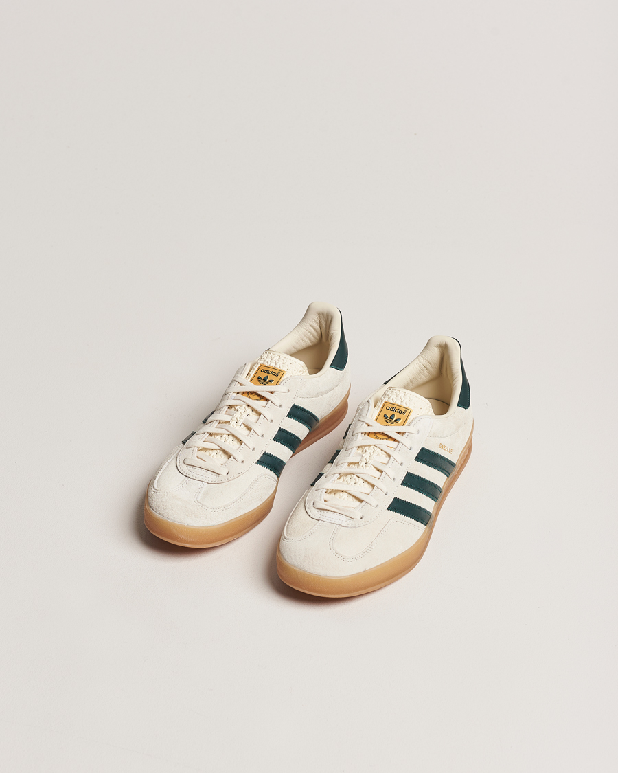 Herren | adidas Originals Gazelle Indoor Sneaker White/Green | adidas Originals | Gazelle Indoor Sneaker White/Green