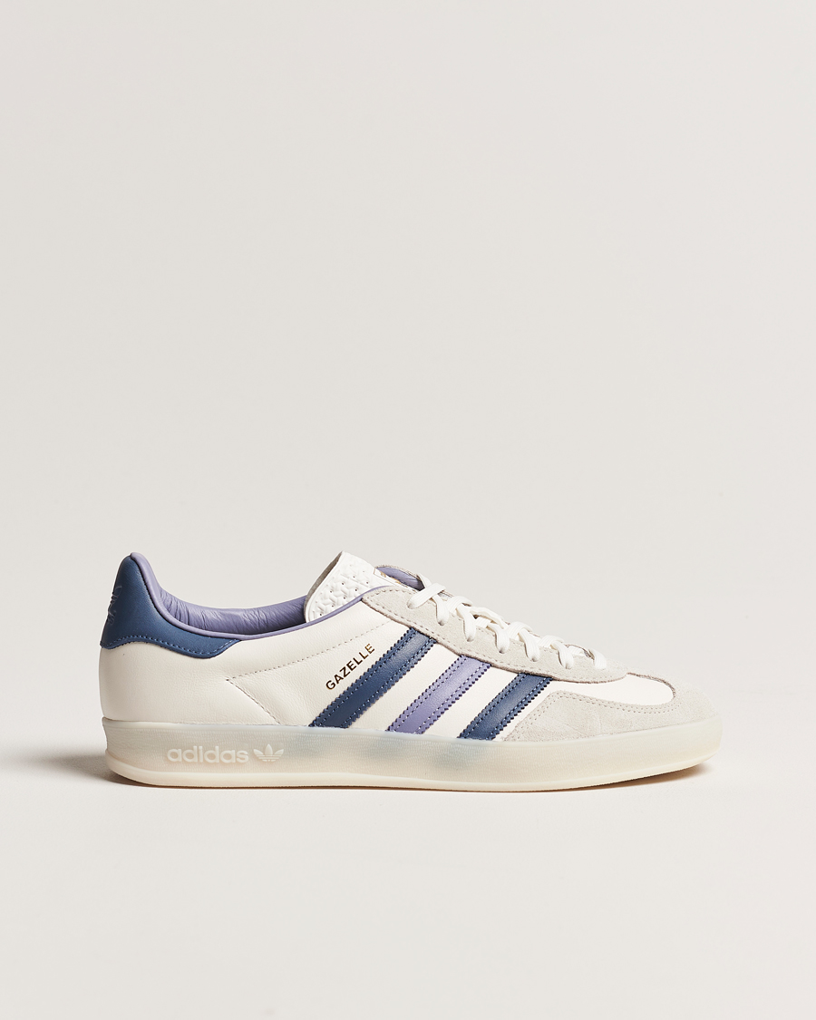Herren | adidas Originals Gazelle Indoor Sneaker White/Blue | adidas Originals | Gazelle Indoor Sneaker White/Blue