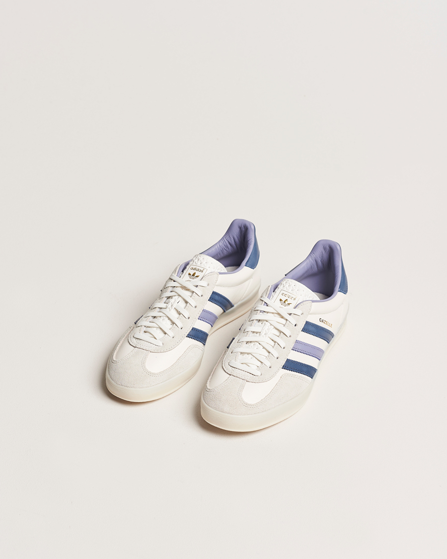 Herren | adidas Originals Gazelle Indoor Sneaker White/Blue | adidas Originals | Gazelle Indoor Sneaker White/Blue