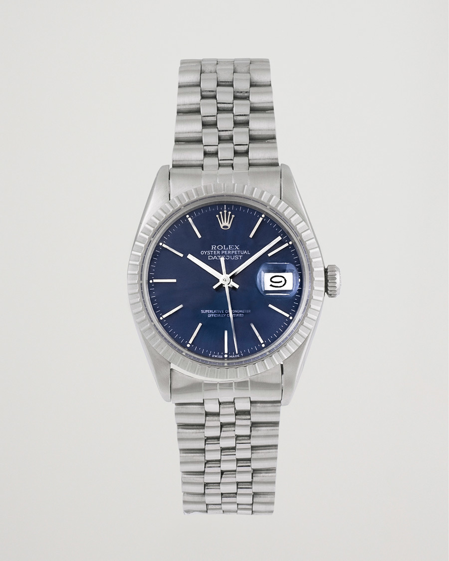 Herren | Rolex Pre-Owned Datejust 16030 Oyster Perpetual Blue Silver | Rolex Pre-Owned | Datejust 16030 Oyster Perpetual Blue Silver