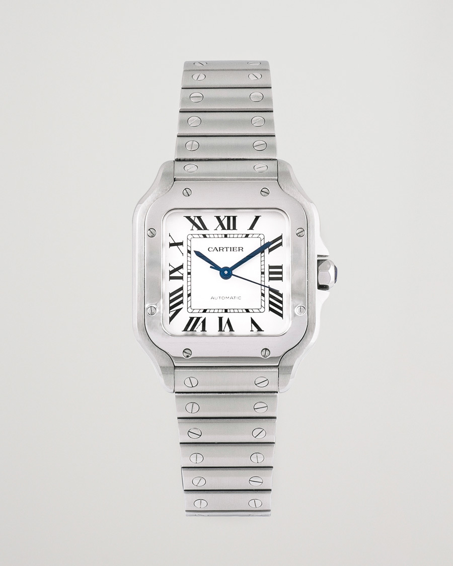 Herren | Cartier Pre-Owned Santos De Cartier Steel WSSA0029 Silver | Cartier Pre-Owned | Santos De Cartier Steel WSSA0029 Silver