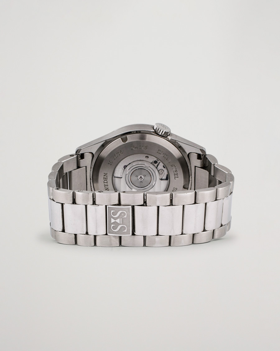 Herren | Sjöö Sandström Pre-Owned Royal Steel Classic 36mm 1636-1 Silver | Sjöö Sandström Pre-Owned | Royal Steel Classic 36mm 1636-1 Silver