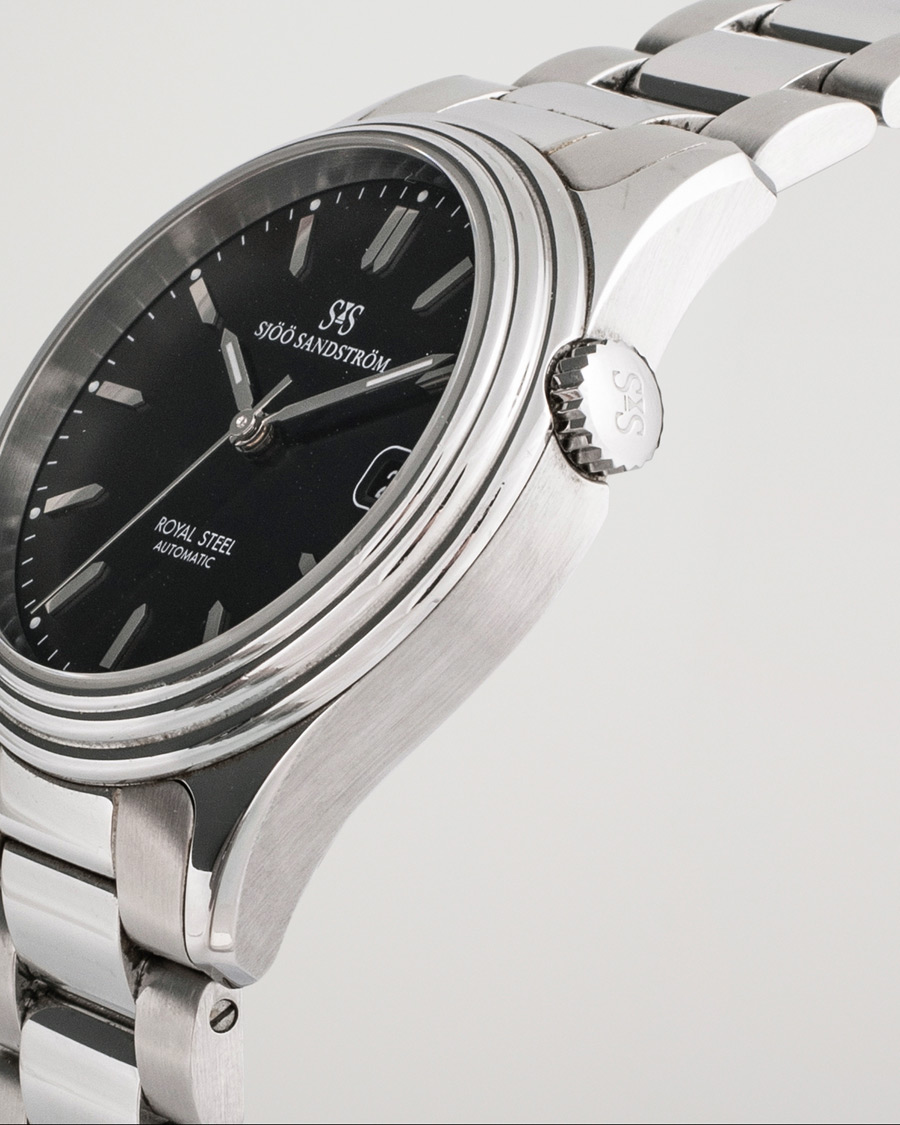 Herren | Sjöö Sandström Pre-Owned Royal Steel Classic 36mm 1636-1 Silver | Sjöö Sandström Pre-Owned | Royal Steel Classic 36mm 1636-1 Silver