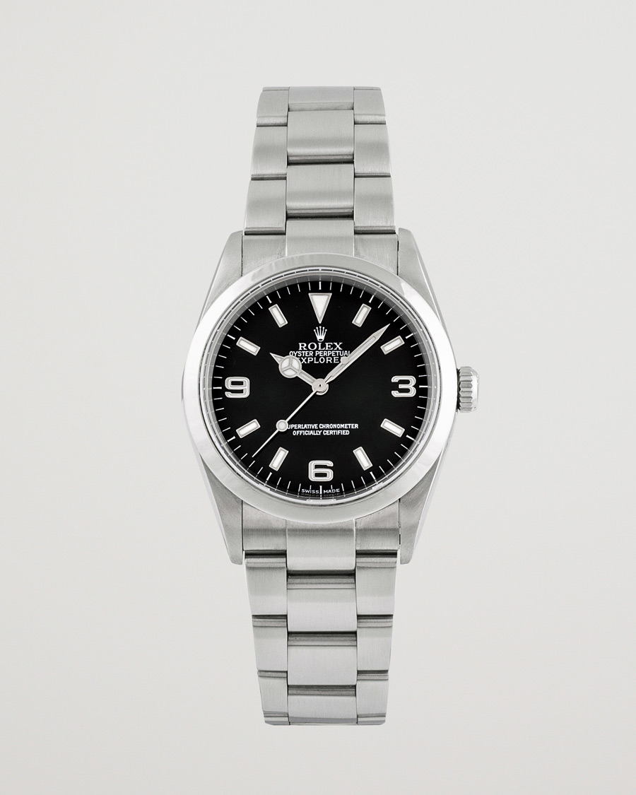 Herren | Rolex Pre-Owned Explorer 114270 Oyster Perpetual Silver | Rolex Pre-Owned | Explorer 114270 Oyster Perpetual Silver