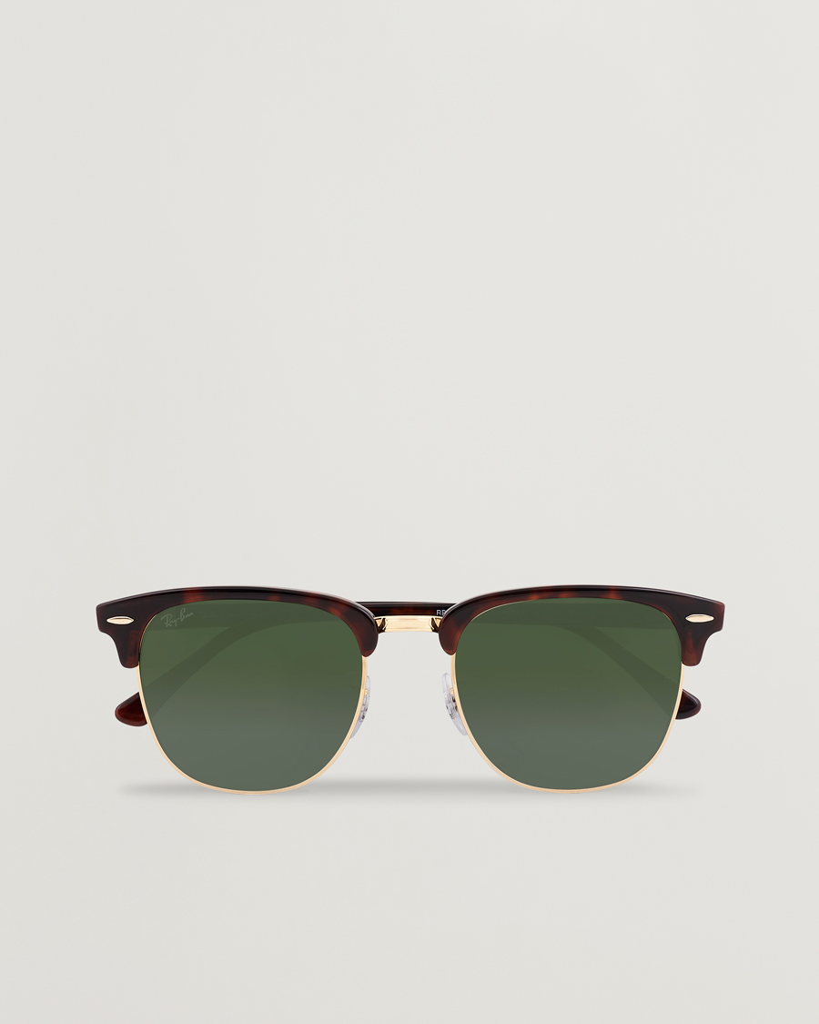Herren | Sonnenbrillen | Ray-Ban | Clubmaster Sunglasses Mock Tortoise/Crystal Green