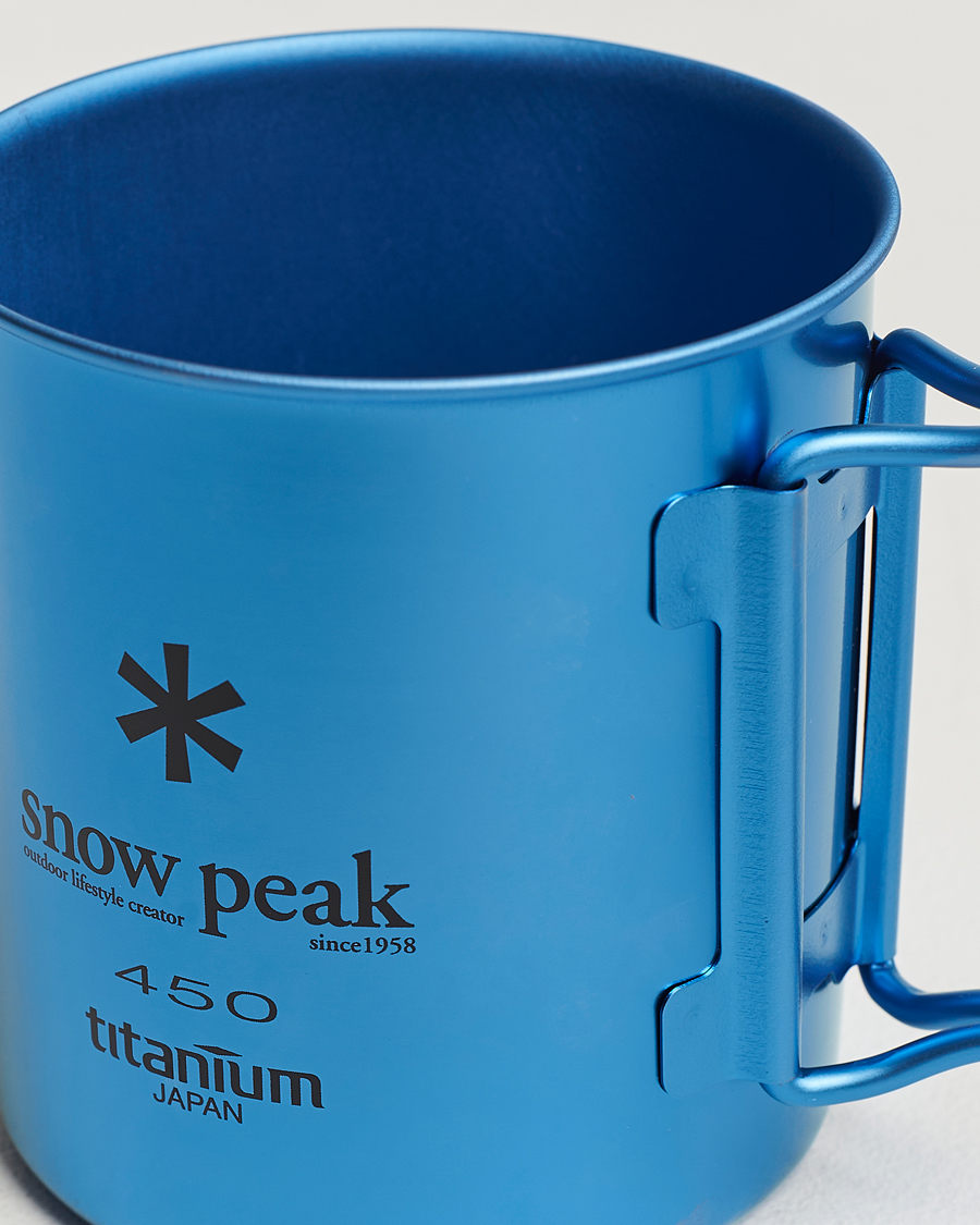 Men | Camping gear | Snow Peak | Single Wall Mug 450 Blue Titanium
