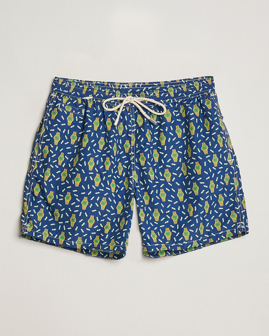 Herren | Badehosen | MC2 Saint Barth | Printed Swim Shorts Hour Money