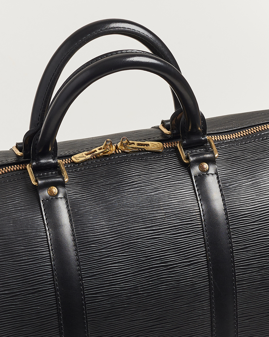 Herren | Louis Vuitton Pre-Owned Keepall 50 EPI Leather Bag Black | Louis Vuitton Pre-Owned | Keepall 50 EPI Leather Bag Black