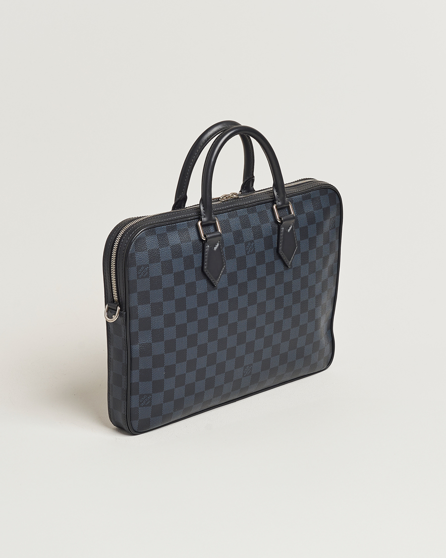Herren | Louis Vuitton Pre-Owned Dandy Slim Briefcase Damier Navy | Louis Vuitton Pre-Owned | Dandy Slim Briefcase Damier Navy