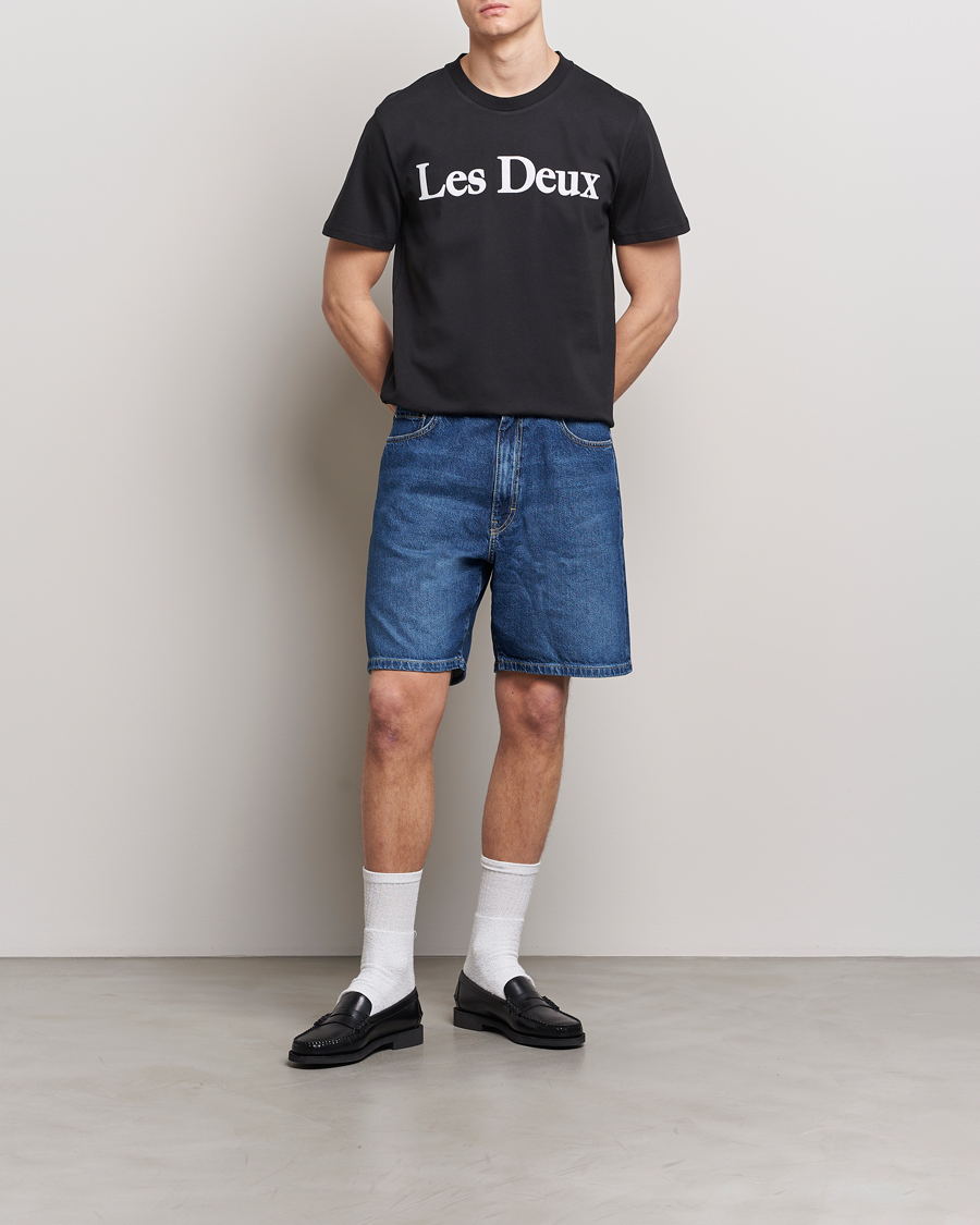 Herren | T-Shirts | LES DEUX | Charles Logo T-Shirt Black