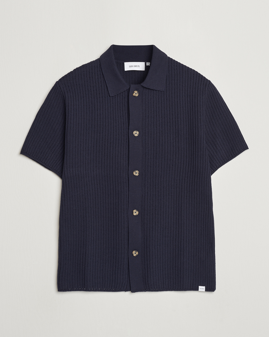 Herren | Hemden | LES DEUX | Gustavo Knitted Shirt Dark Navy