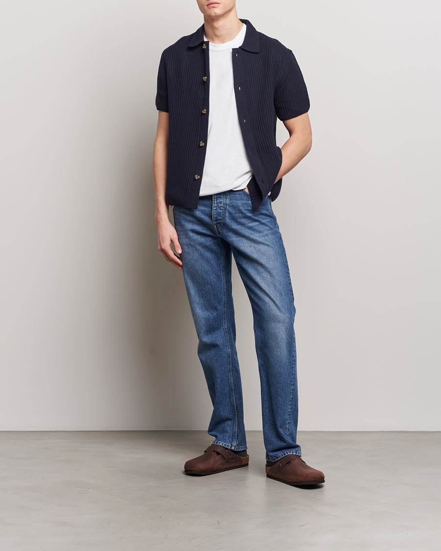 Herren | Hemden | LES DEUX | Gustavo Knitted Shirt Dark Navy