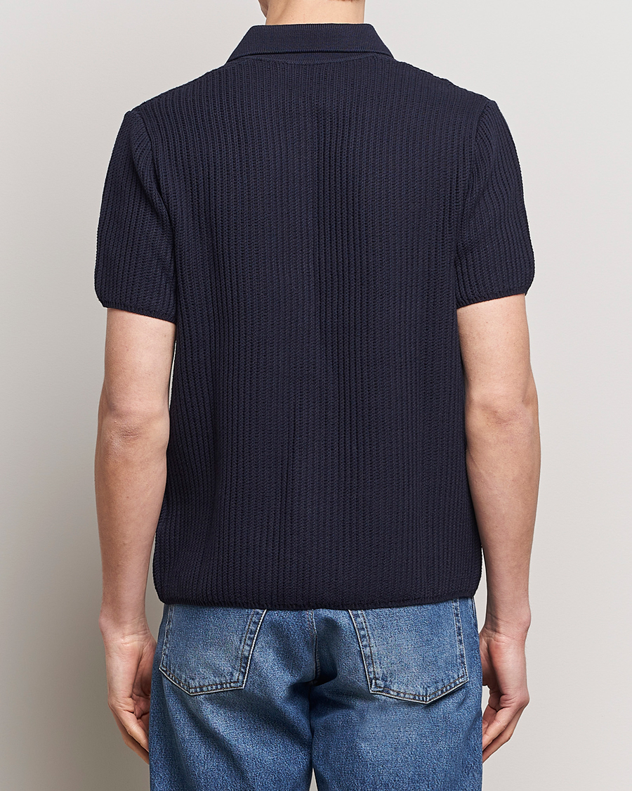 Herren | Hemden | LES DEUX | Gustavo Knitted Shirt Dark Navy
