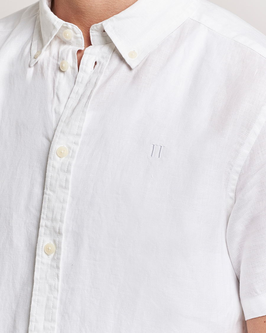 Herren | Hemden | LES DEUX | Kris Short Sleeve Linen Shirt White
