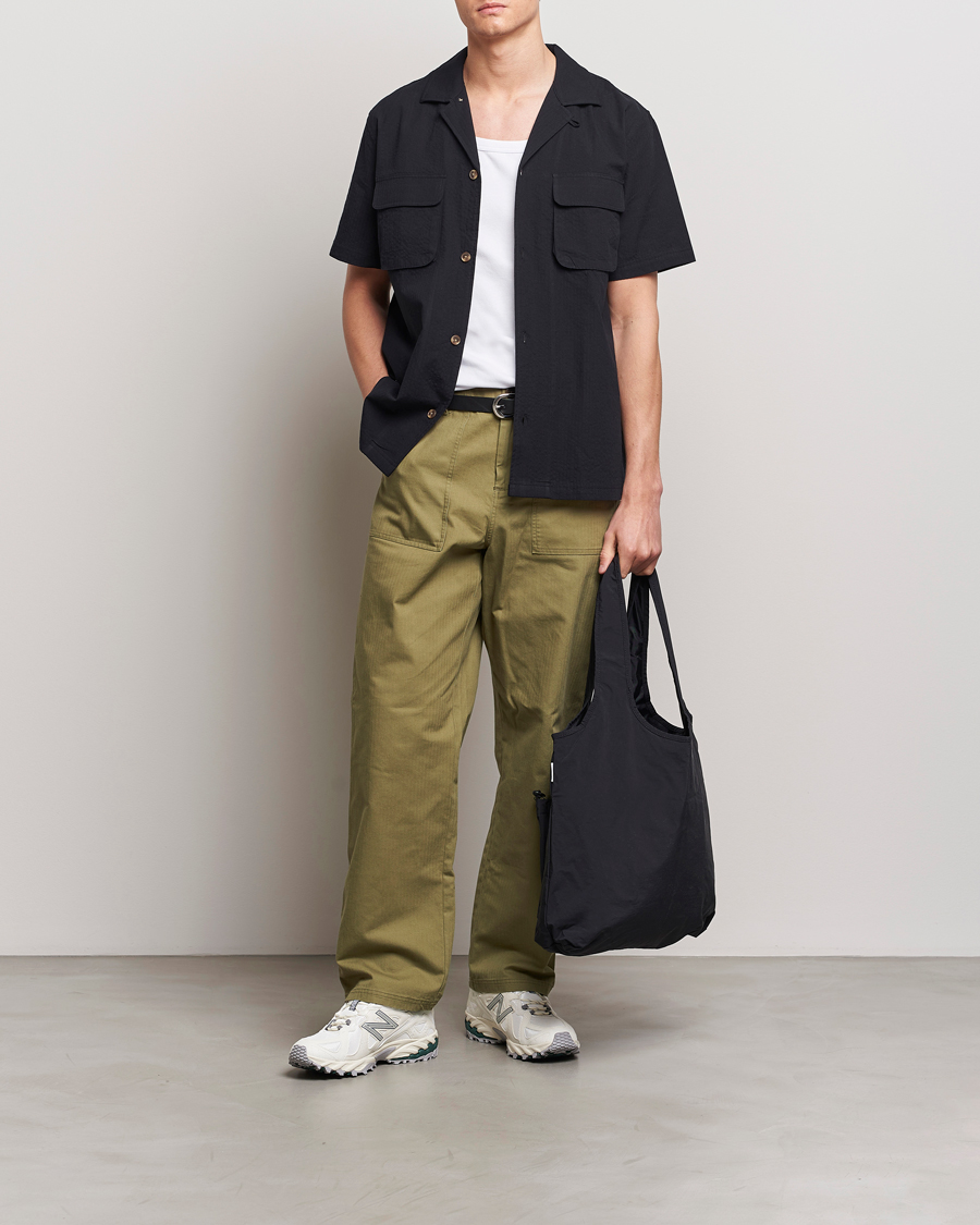 Herren | Hemden | LES DEUX | Osmund Seersucker Shirt Black