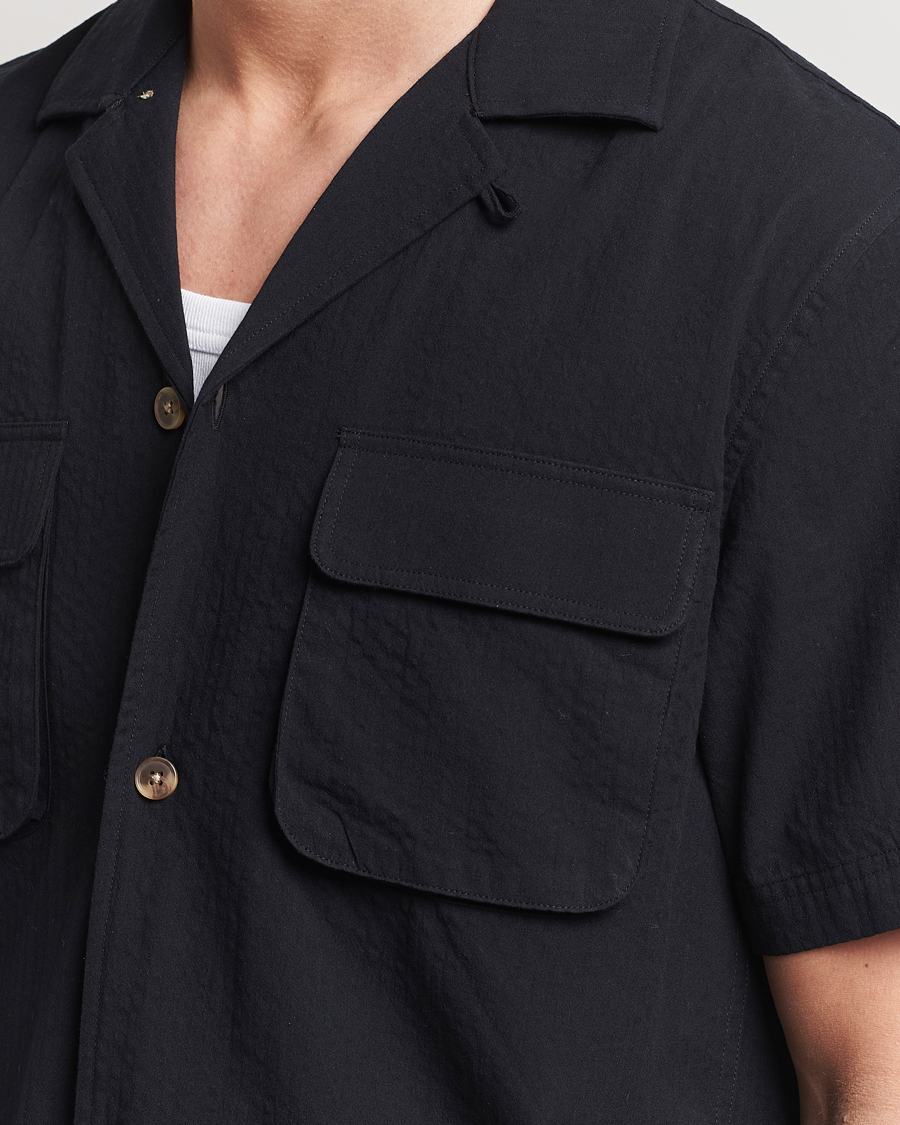 Herren | Hemden | LES DEUX | Osmund Seersucker Shirt Black