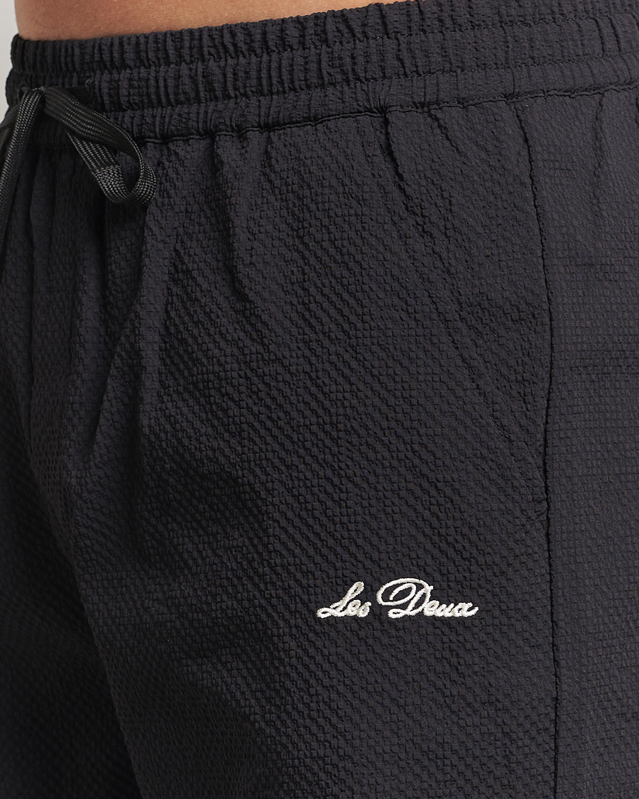 Herren | Badehosen | LES DEUX | Stan Seersucker Swim Shorts Black