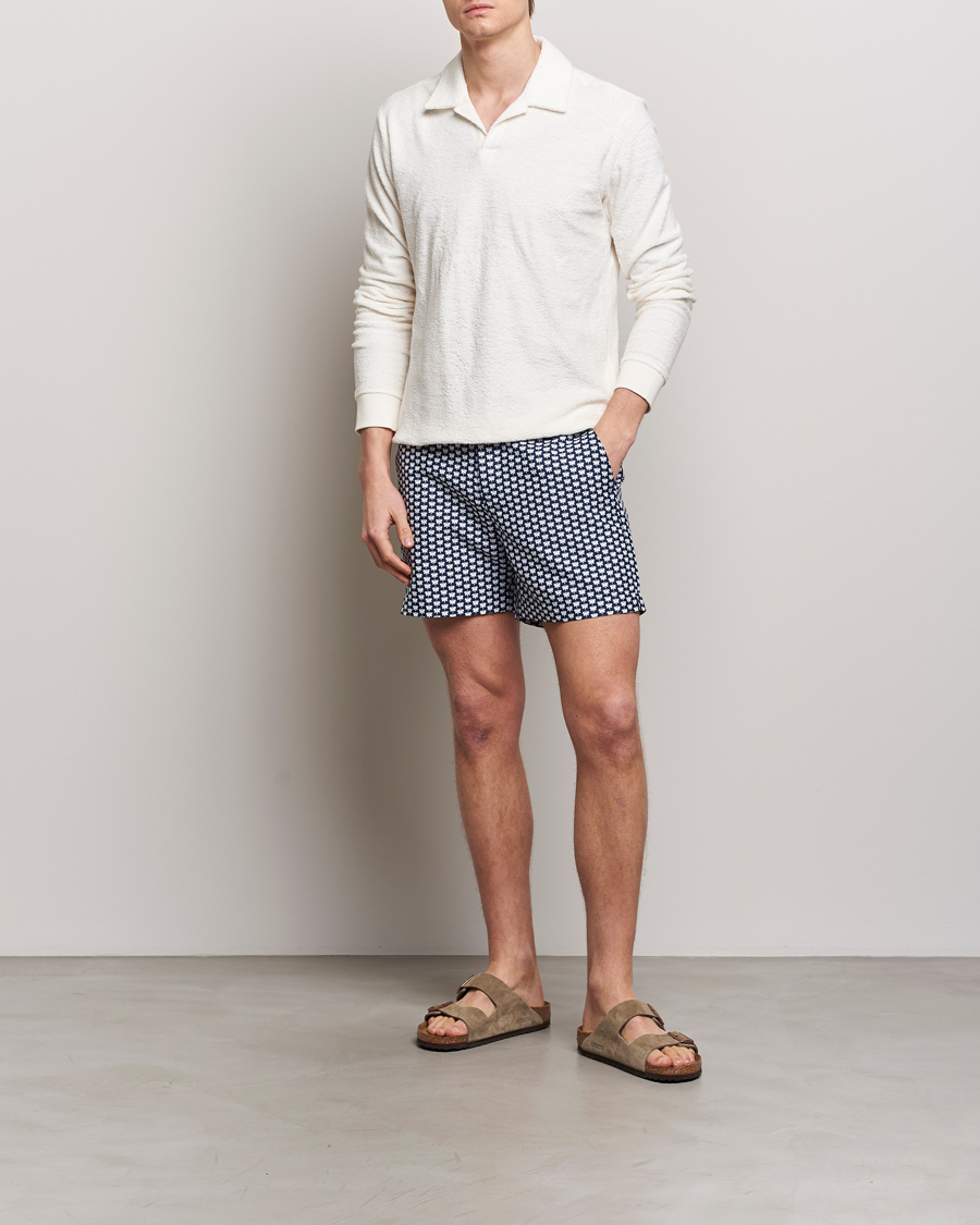 Herren | Badehosen | Orlebar Brown | Bulldog Jaquard Flutter Swim Shorts Night Iris